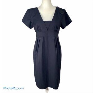 NWT Eva Alexander London Navy Maternity Size M Dress Blue Lined Empire Waist new